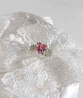 Luxury Vintage Pink Heart Ring V3