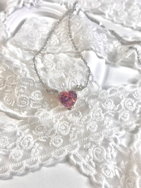 Pink Heart Vintage Luxury Necklace