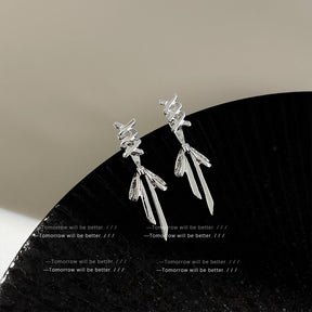 Silver Bow Stud Earrings P3