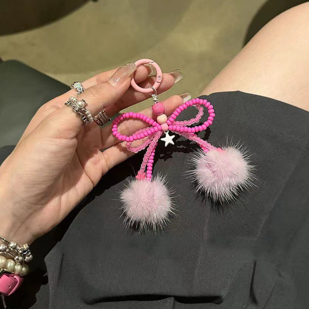 Pink Bow Phone Charm/Keychain