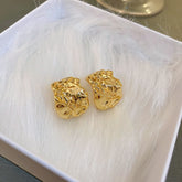 Vintage Gold Minimalist Stud Earrings