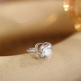 Silver ABS Baroque Pearls Irregular Ring