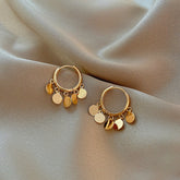 Vintage Gold Small Circle Earrings