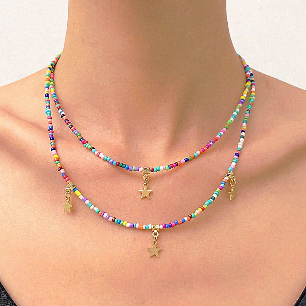 Star Colorful Beads Necklace