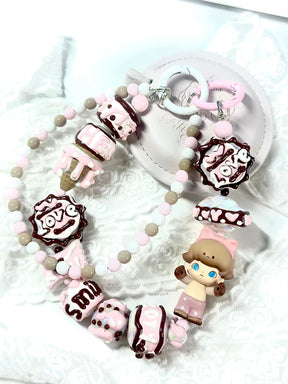 Unique Artistic Creation! Hand-Painted Beads Cute Phone Charm/Key Charm P29