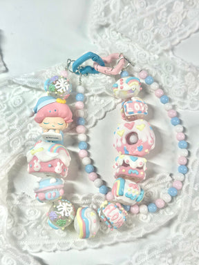 Unique Artistic Creation! Hand-Painted Beads Cute Phone Charm/Key Charm P28