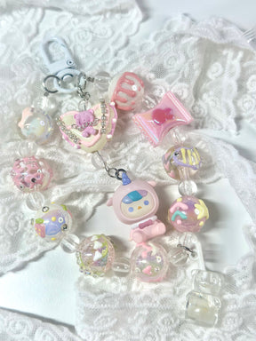 Unique Artistic Creation! Hand-Painted Beads Cute Phone Charm/Key Charm P11