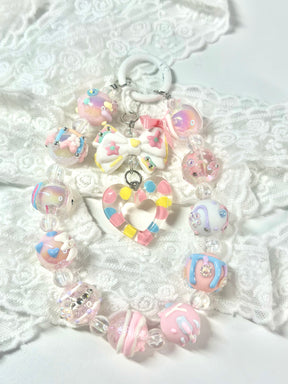 Unique Artistic Creation! Hand-Painted Beads Cute Phone Charm/Key Charm P4