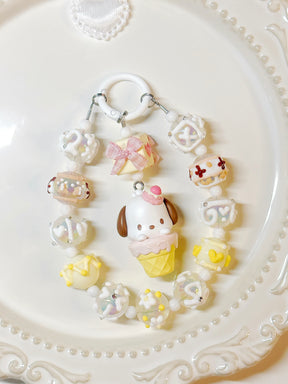 Unique Artistic Creation! Hand-Painted Beads Cute Phone Charm/Key Charm P41