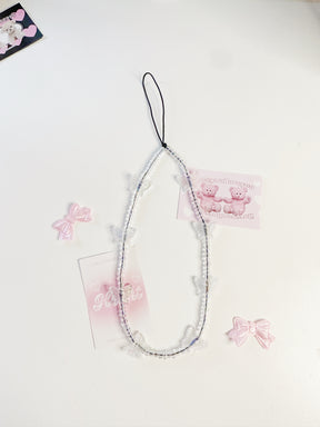 Transparent Butterfly Phone Charm