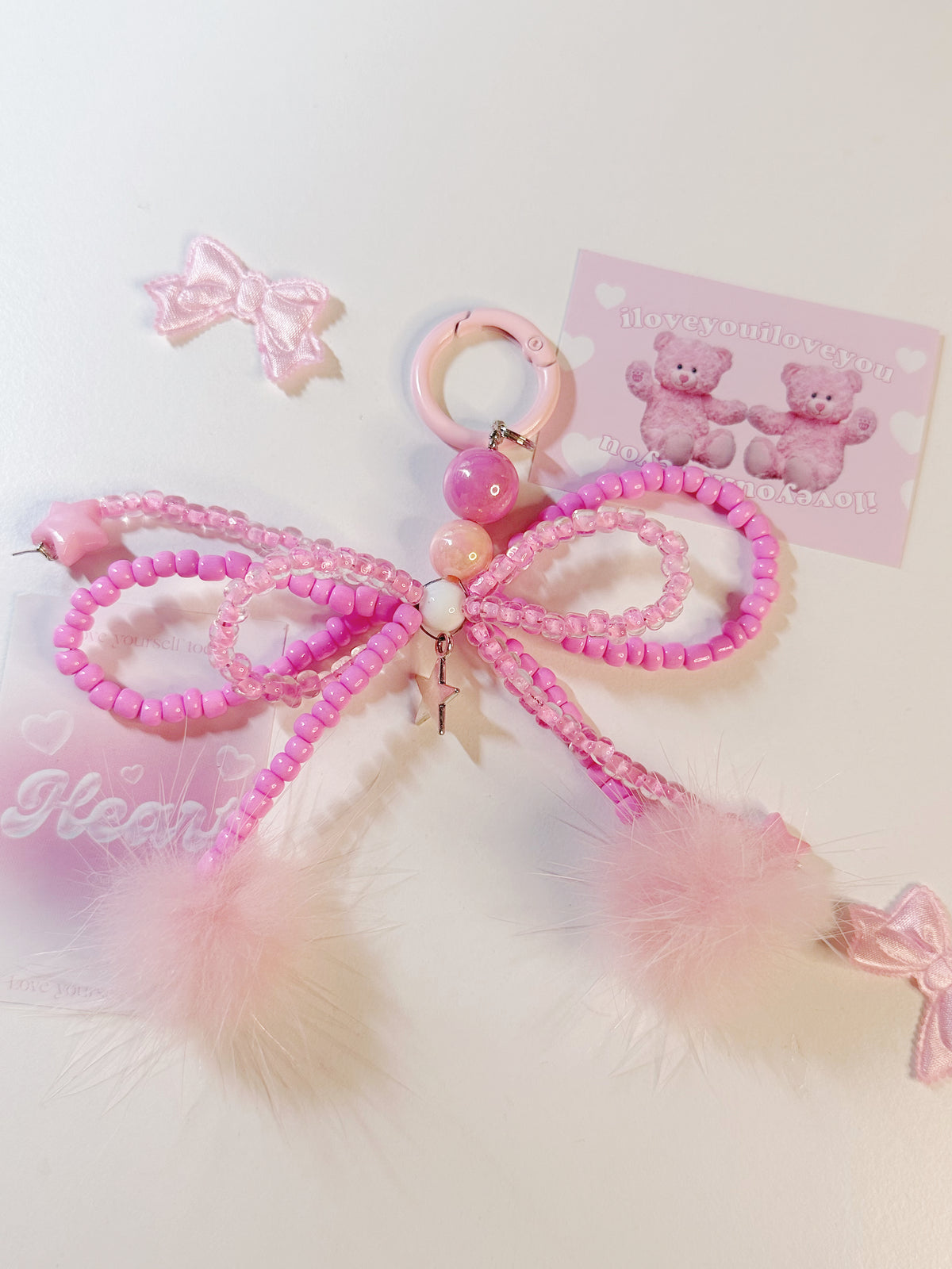 Pink Bow Phone Charm/Keychain