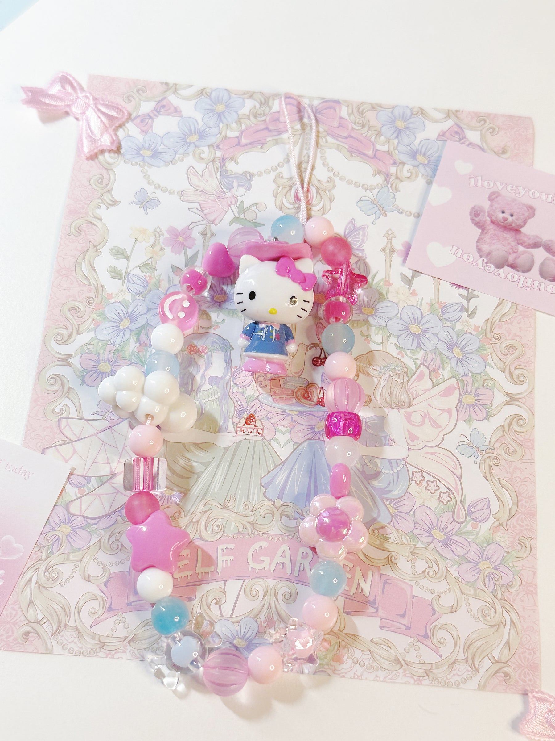 Kitty Pink Star Phone Charm