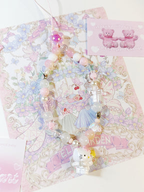 Angel Kitty Pink Phone Charm