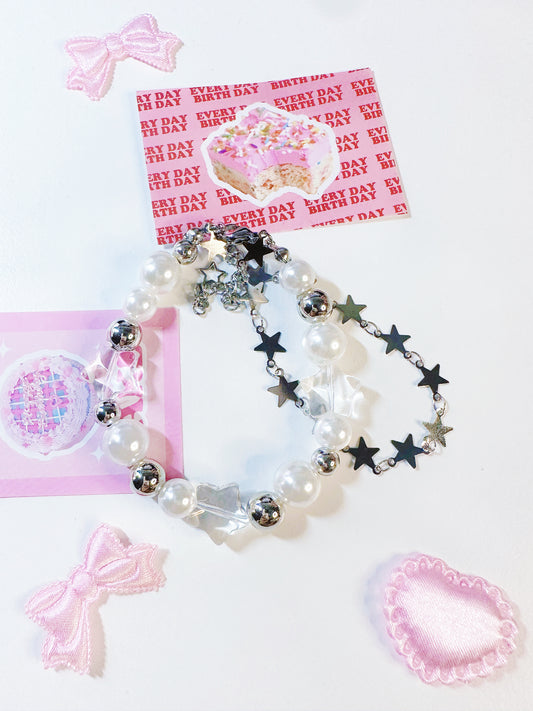 Double Layers Sliver Star Bracelet