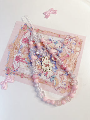 Pink Rabbit Phone Charm