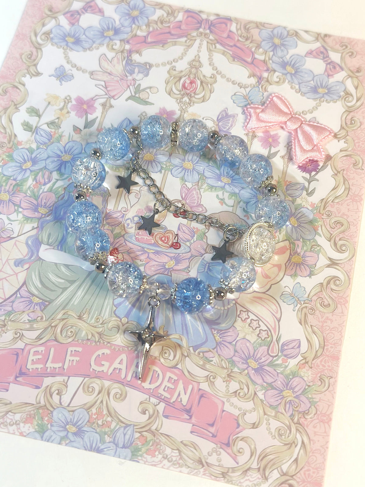 Blue Star Pendant Tassel Bracelet