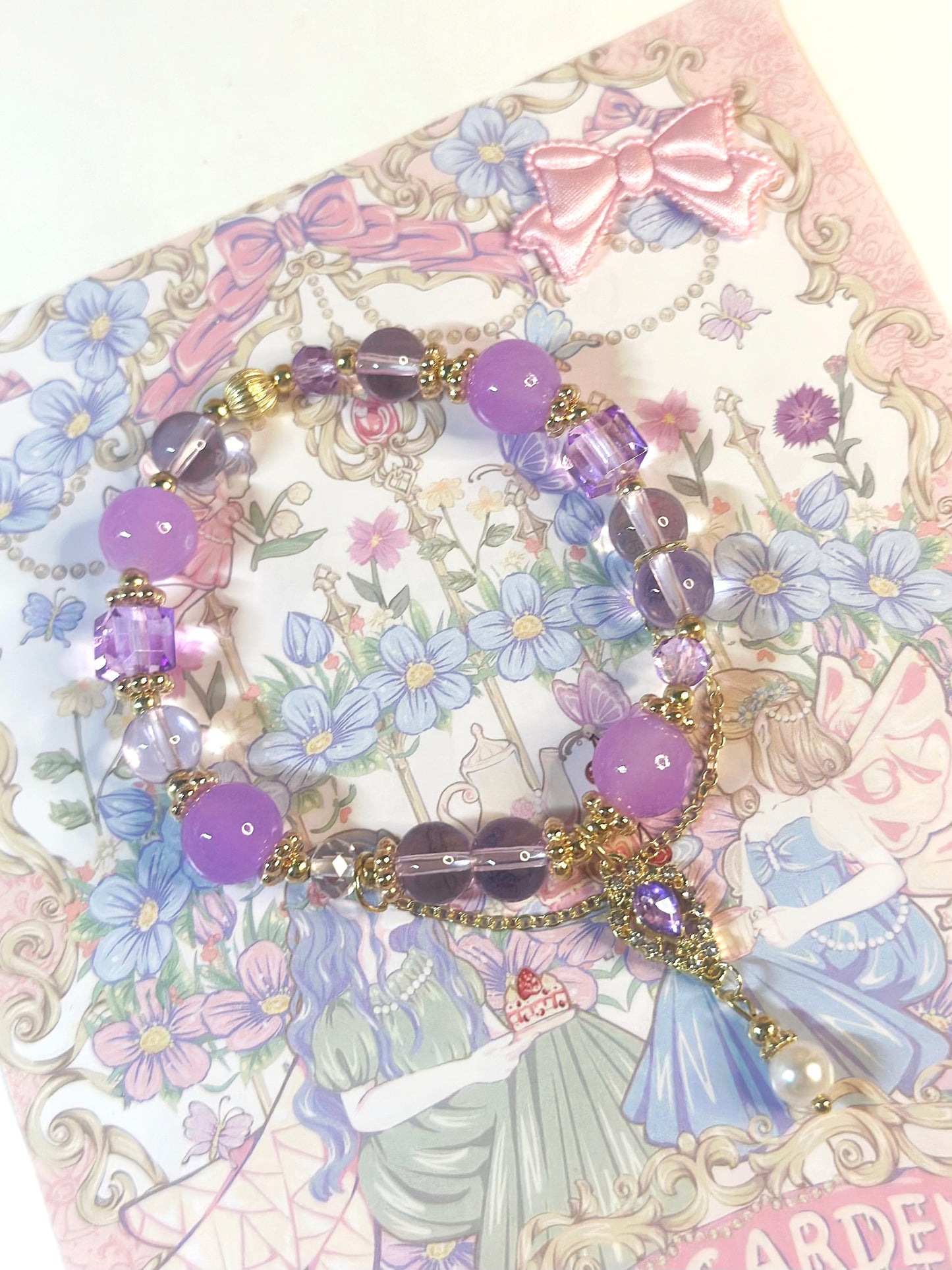 Purple Beads Bracelet