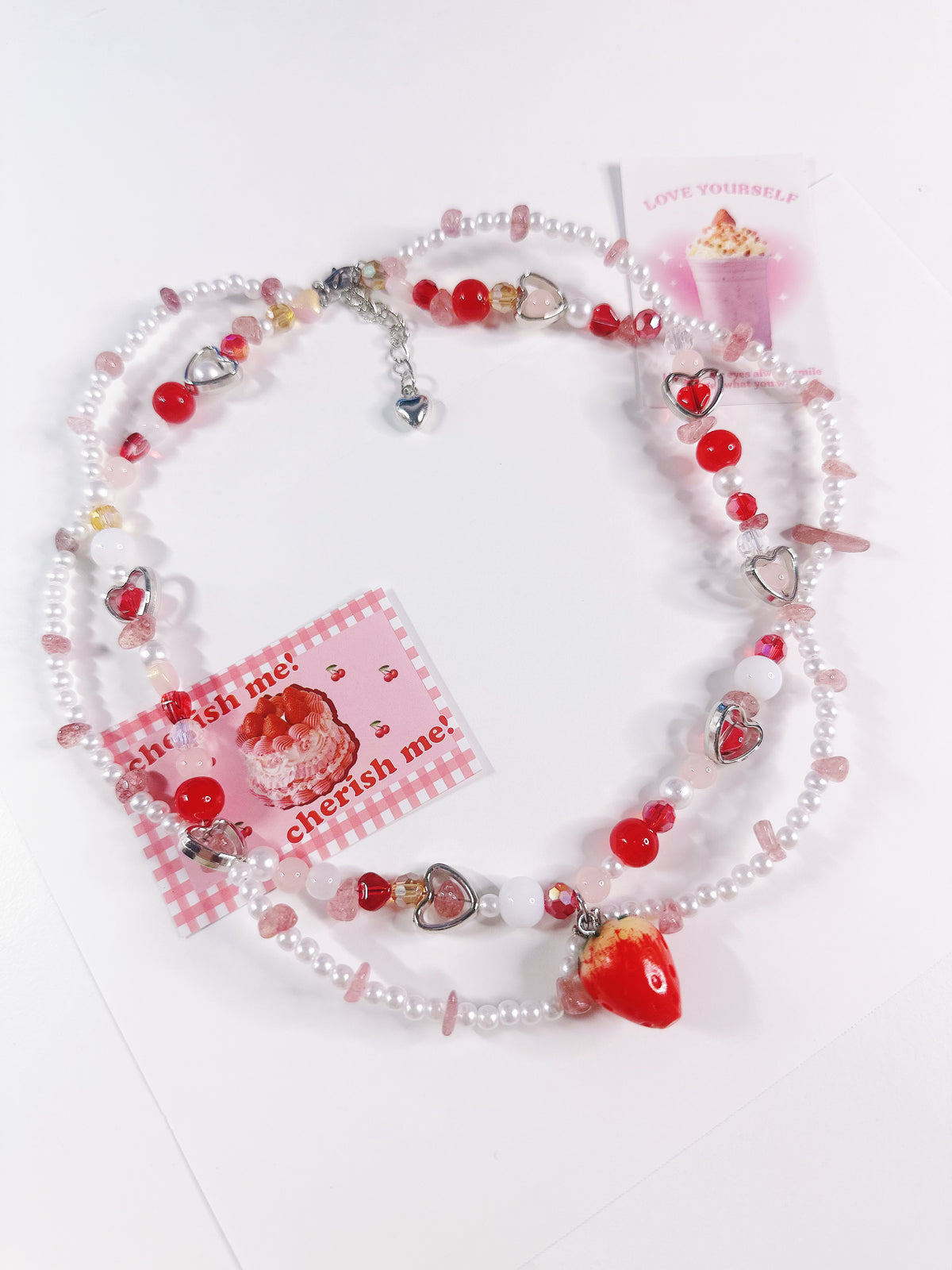 Strawberry Beads Necklace