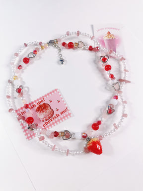 Strawberry Beads Necklace